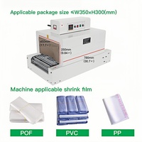 Chaîne 4525 Tunnel électrique de bureau Machine d'emballage thermorétractable POF PVC Film plastique Boîte Bouteille Paquet pour l'usine