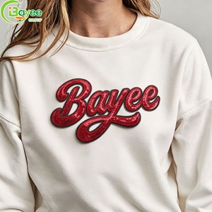 Custom Luxury Designer Patches College Game Day logo Sequin Embroidery Large Glitter Sport Iron on Patch for Clothes - Product Image 4