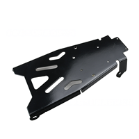Batterie-Frontabdeckplatte, glänzend schwarzer Stahl, 250x135mm, Mehrfach-Bolzenmontage, für Sur-Ron Light Bee X/S Elektrofahrrad-Batterieschutz