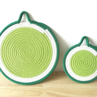 Napperons ronds en corde de coton tressée pour table de cuisine et salle à manger, isolants thermiques, vente en gros