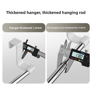 Modern Multi-Function <b>Kitchen</b> & Bathroom Door Towel Rack No Installation Required Single Pole Design for Convenient <b>Storage</b> - Product Image 3