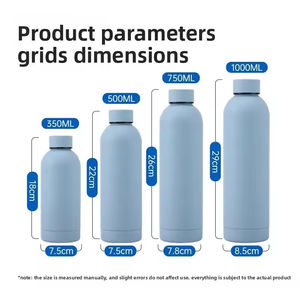 Bouteille d'eau personnalisée en acier inoxydable 304, 350 ml, 500 ml, 750 ml, 1000 ml, à petite ouverture, gourde isotherme sport - Product Image 2