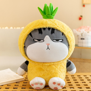 Peluche de <span class=keywords><strong>Gato</strong></span> Tabby de Dibujos Animados de 23/40 cm, Juguete de Peluche con Capucha, Panda, Rana, Conejo, Disfraz de Animal, Regalo para Niños para Cumpleaños - Product Image 6