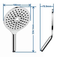 Douche de Luxe Multifonctionnelle Effet Pluie, Grande Pomme de Douche de 7,5 Pouces, Ensemble de Douche à Main pour la Maison