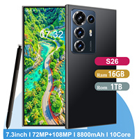 Smartphone S26 Ultra con Pantalla Grande de 7.3 Pulgadas, 16GB+1TB de Almacenamiento, Reconocimiento Facial, Soporte Multi-Idioma, Nuevo 2026