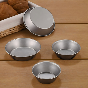 Retro Metal Dipping Sauce Bowls - <strong>Stackable</strong> Stainless Steel Ramekins for Ketchup, Sushi &amp; Appetizers - Product Image 1