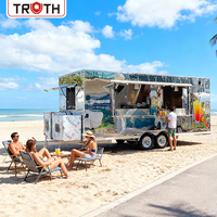Food Truck Remorque de Restauration Mobile avec Fours, Restaurant Moderne, Café, Snacks Préfabriqués, Remorques de Restauration Rapide Entièrement Équipées, Approuvées aux États-Unis