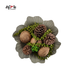 Modern Matte <strong>Flower</strong>-shape <strong>Ceramic</strong> Fruit <strong>Plate</strong> Set Textured Design Tableware Decorative Bowl&amp;<strong>Plates</strong> for Home - Product Image 4