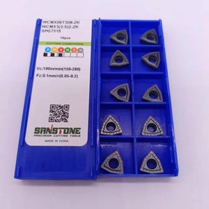 Wcmx030208 wcmx06t308 tấm <span class=keywords><strong>wcmx</strong></span> wcmt Lưỡi có thể lập chỉ mục Carbide udrill chèn - Product Image 6