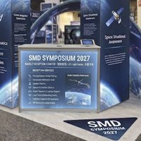 Stand modulaire de salon professionnel 20x30 avec affichage LED SEG pour le symposium sur la défense spatiale et la défense des missiles 2027
