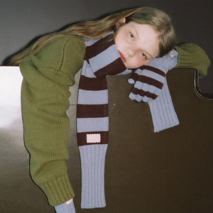 Striped Knitted Scarf Thick Warm Winter Women <b>Neck</b> <b>Warmer</b> Muffler - Product Image 5
