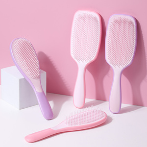 Brosse démêlante <span class=keywords><strong>rose</strong></span> et verte pour cheveux mouillés, brosse démêlante pour femmes, tous types, peigne chauffant, brosse démêlante personnalisable avec logo - Product Image 6