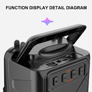 Altavoz Portátil Inteligente SING-E ZQS1367 con Luces LED de Colores, Micrófono y Bluetooth 3 en <span class=keywords><strong>1</strong></span> - Product Image 3