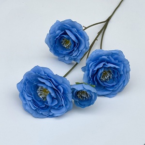 Flor Artificial de Seda Azul, Rosa, Hortensia, Orquídeas, Azul Marino, Azul Real, Azul Pavo Real, <span class=keywords><strong>Iris</strong></span> Marino - Product Image 5