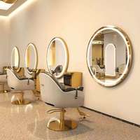 Miroir de Salon de Coiffure à LED, Meuble de Barbier Très Vendu, Spécial Coiffure