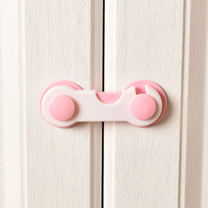 Soumei Hidemi Safety <b>Lock</b> Drawer Plastic Pink And Blue Baby Proof Cabinet <b>Lock</b> For Kids Protection - Product Image 2