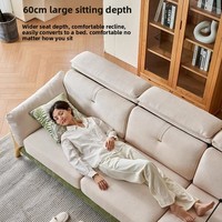 Canapé d'angle en tissu vert beige avec appui-tête réglable et port USB pour salon, appartement, petit espace, mobilier de maison