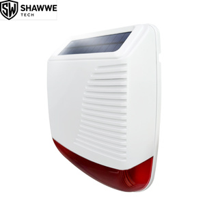 Sirène d'<span class=keywords><strong>alarme</strong></span> sans fil 433 MHz à activation vocale, étanche IP65, alimentée par énergie solaire, avec 30 zones sans fil et 110 dB de décibels élevés - Product Image 3