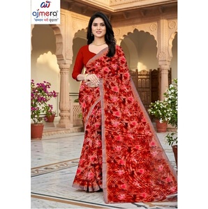 Saris en coton tendance et élégants pour femmes, confort premium, luxe, protection solaire, séchage rapide, toutes saisons, bureau, décontracté - Product Image 2