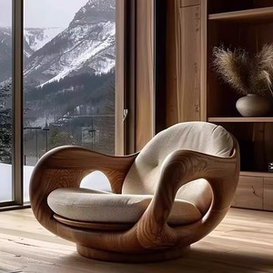 Ghế sofa đơn phong cách Ý tối giản, thiết kế sáng tạo, chất liệu vải, dành cho phòng khách, căn hộ, biệt thự. - Product Image 5