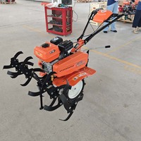Motoculteur EP900C(170F) 7HP à essence, entraînement par chaîne, rouge, haute productivité et haute sécurité