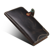 Étui portefeuille vintage en cuir véritable avec support, boucle magnétique, résistant aux chutes, compatible avec les séries Apple 16/15/14/13/12