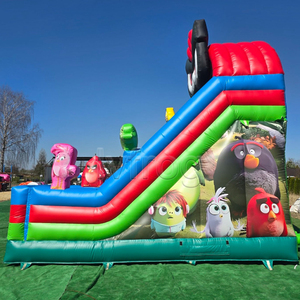 Outdoor Inflatable Water <strong>Slide</strong> with Climbing Wall and Cartoon <strong>Animal</strong> Design for Trampoline Parks PVC Material - Product Image 3