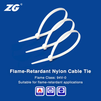 Attaches-câbles industriels en nylon 66 ignifuge 94V-0 KSS CV-150V0 blancs autobloquants, longueur 150 mm, largeur 3,6 mm – Vente chaude