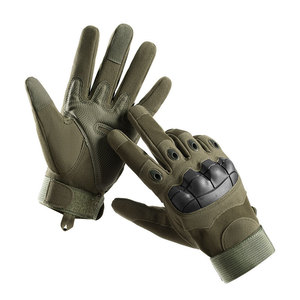 Guantes tácticos de entrenamiento al aire libre para hombre, protección de carcasa blanda, antideslizante, resistente al desgaste, dedo largo, soporte de pantalla táctil, logotipo - Product Image 5