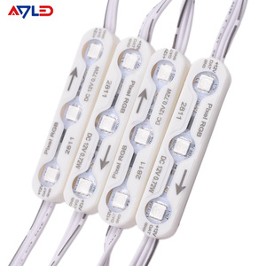 Module LED programmable RGBIC 12V, 0,72W, dimmable, pleine couleur, 70*15mm, SMD5050, 3 LED, IP68, étanche, adressable - Product Image 1