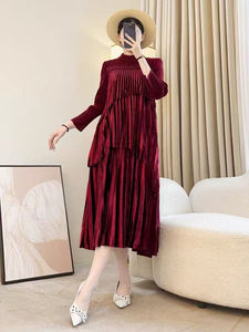 คอตั้งแบบมิดิเอไลน์ประดับลูกปัดสำหรับ2025ผู้สูงอายุ<span class=keywords><strong>วัย</strong></span><span class=keywords><strong>กลาง</strong></span><span class=keywords><strong>คน</strong></span>ภรรยารวยระดับไฮเอนด์สำหรับฤดูใบไม้ร่วง - Product Image 4