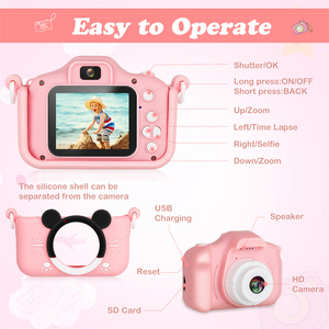 Niños Camara Para Ninos Digital Kids Photo Camera Regalos Juguetes para niñas de 4 a 8 años - Product Image 3