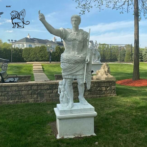 Escultura de mármol blanco tallada a mano de tamaño natural de Apolo y las Músicas, mitología griega, estatua de fuente para jardín exterior. - Product Image 6
