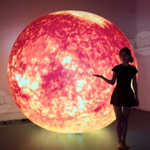 Globo Gigante Inflable de 2m 3m de PVC y Tela Oxford, Resistente a la Intemperie, Impermeable, con Impresión UV, Globo Planetario con Luz LED, Planetas Colgantes - Product Image 2
