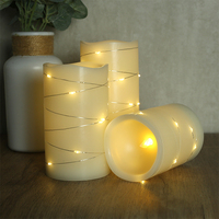 Bougies à cire led 3D sans flammes, ensemble de 12 pièces, minuterie ivoire, décoration à distance de la maison