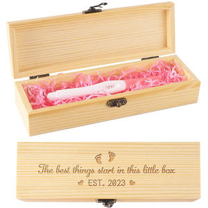 Boîte à souvenirs de grossesse personnalisée, nouveau style, fabriquée en usine, boîte surprise pour l'annonce de grossesse, boîte cadeau en bois pour l'annonce de la naissance d'un bébé - Product Image 2