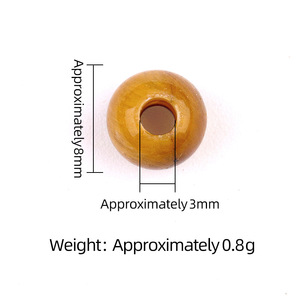 Perles rondes <span class=keywords><strong>en</strong></span> agate de jade naturel à grand trou de 8 mm, trou de 3 mm, accessoires de tissage DIY - Product Image 5