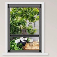 Cadre en alliage d'aluminium personnalisable, moustiquaire en fibre de verre avec fonction anti-moustiques, design moderne pour usage hôtelier
