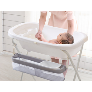 Muebles de Guardería Multifuncionales Portátiles de Plástico, <span class=keywords><strong>Cambiador</strong></span> de Bebé con <span class=keywords><strong>Bañera</strong></span> y Estantes de Almacenamiento para Bebés de 0 a 12 Meses - Product Image 6