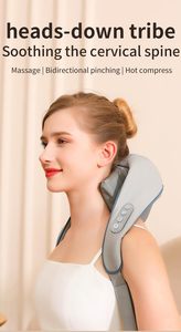 Appareil de massage du cou de haute qualité, pétrissage profond des tissus, shiatsu, dos, nuque, épaules, physiothérapie infrarouge, masseur électrique 2000mAh - Product Image 2