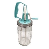 Manivelle en verre de style rustique 1L Batteur à oeufs à baratte Décor primitif