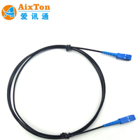 Kabel Serat Optik AIXTON Single Mode SC/UPC SC/APC Jumper FTTH Outdoor Drop Fiber G657A G652d PVC/LSZH Hitam 1 Konduktor Patch Cord