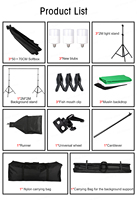Support de trépied pour éclairage de fond de photographie et kit d'éclairage