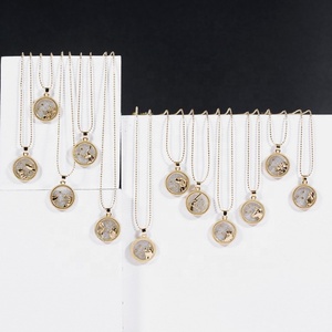 Collar <span class=keywords><strong>de</strong></span> Resina con Colgante <span class=keywords><strong>de</strong></span> Día y Noche para Mejores Amigos, Parejas, Chapado en Oro, con los 12 Signos <span class=keywords><strong>del</strong></span> Zodiaco - Product Image 5