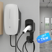 Nouvelle borne de recharge pour voiture électrique 7 kW AC 32A, boîtier en plastique CE, RFID Type 2, pour parking d'appartement
