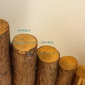 Valla de troncos de madera para árbol de Navidad, 46x5x27 cm, recinto resistente con 11 troncos - Product Image 3