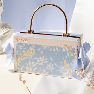 फूलों की श्रृंखला हस्तनिर्मित शादी कैंडी बॉक्स कला कागज उपहार बॉक्स, दुल्हन के जन्मदिन की छुट्टी उपहार चीनी - Product Image 2