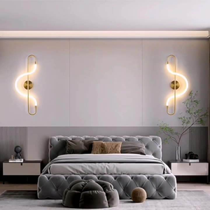 Minimalistische Wohnzimmer-Hotel-Flur Lange DIY Silikon-Wandleuchte Designer-Kreative Musiknoten-Kunst Gewundene Linienlampe - Product Image 4