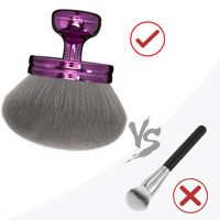 Pinceau de Maquillage Corporel Extra Large en Gros pour Applicateur de Bronzer et Autobronzer pour les Jambes, Pinceau Kabuki Rond Violet
