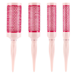 Peine rizador de pelo rosa para mujer, con efecto rizador y voluminizador, portátil, para uso doméstico, para todo tipo de cabello - Product Image 4